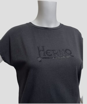 画像2: HERNO キラキラTシャツ　ブラック